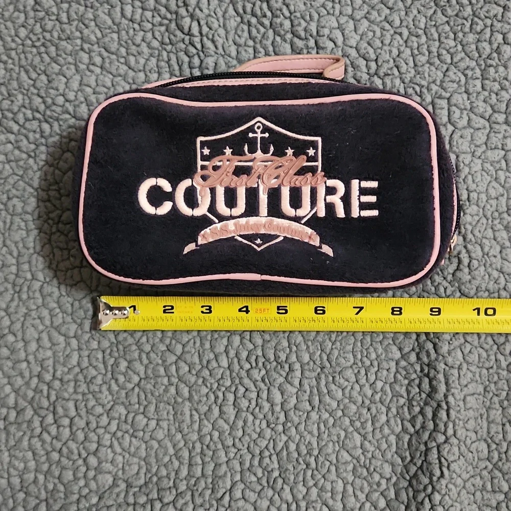 Rare Y2K Juicy Couture Make-up Bag/Organizer Dark Blue And Pink - Picture 10 of 14